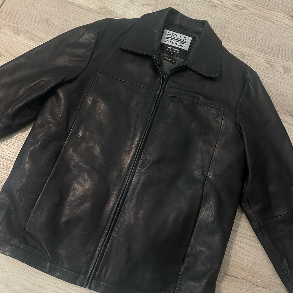 Pelle Studio Wilson’s Leather Black full zip Jacket w/Thinsulate removable liner